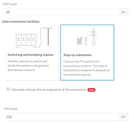 Parameters needed to generate a substation included in pvDesign Parameters needed to generate a substation included in pvDesign