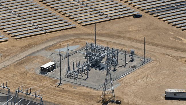 Substation station + solar plant Substation station + solar plant